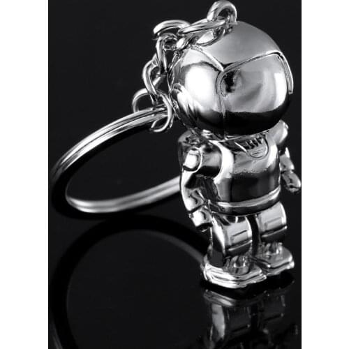 Robot Model Keychain Women Men Jewelry Movie Robot Mask Keyrings Hip Hop Accessories