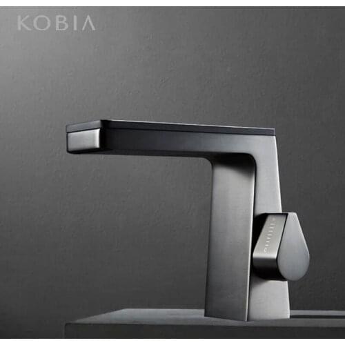 Black Brass Luxury Matt Modern Bathroom Sink Deck Mount Bathroom Taps Faucets