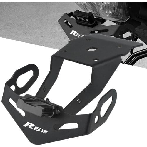 Motorcycle License Plate Frame Bracket Mount Holder with LED Indicator Ligh FOR YAMAHA YZF R15 V3 V3.0 2017 - 2020 2018 2019