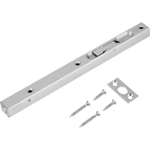 Door Latch Bolt 10 Inch Concealed Security Door Lock 304 Stainless Steel Door Flush Lock With Screws