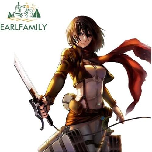 EARLFAMILY 13cm x 13cm Anime Attack On Titan Auto Car Stickers Vinyl Creative Motorcycle Laptop Bumper Car Assessoires