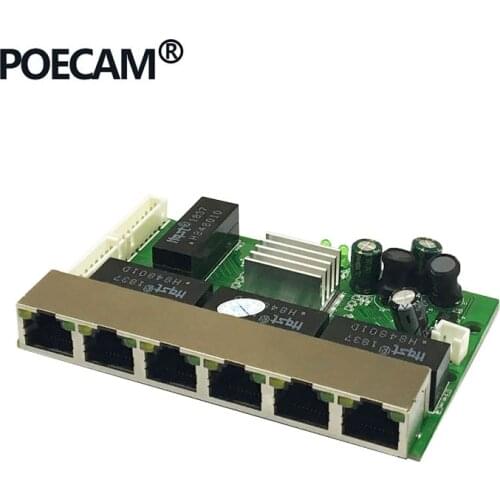 Gigabit switch 8 port module 6ports RJ45 with LED 2pcs header 1x8 pin 10/100/1000mbps Taiwan Chip manufacturer realtek RTL8370