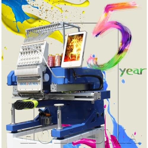 HOLiAUMA computerized embroidery machine best dahao A15 single head embroidery machine for cap/tshirt/flat/3d/hat with ce/sgs