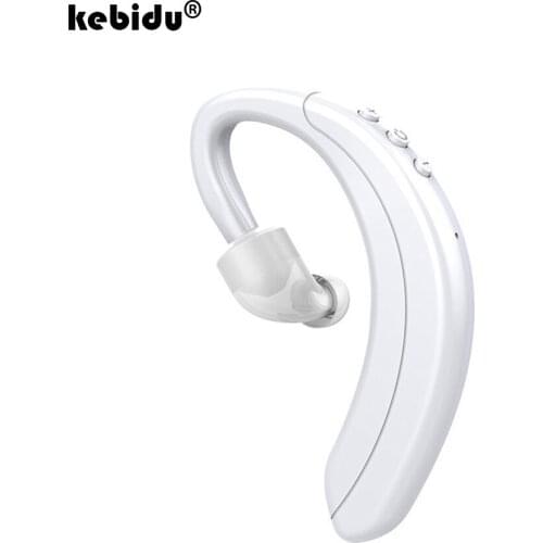 Kebidu HD Call Noise Reduction Sports Stereo Earphone Wireless Bluetooth 5.0 Long Standby Single Ear Mini Business Earphone