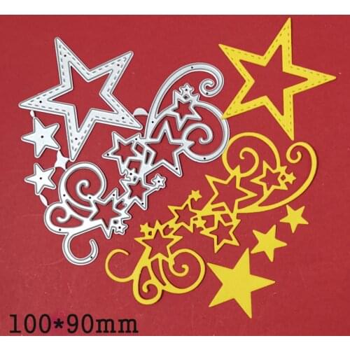 Metal Die Cuts Swirl Vine Star Border 2021 New Crafts Cutting Dies Stencils For DIY Scrapbooking Paper Cards Embossing Die