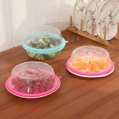 Multifunctional Stackable Dish Cover Dust Bowl Cover Microwave Splash Cover Silicone Elastic Cover Kitchen Tool