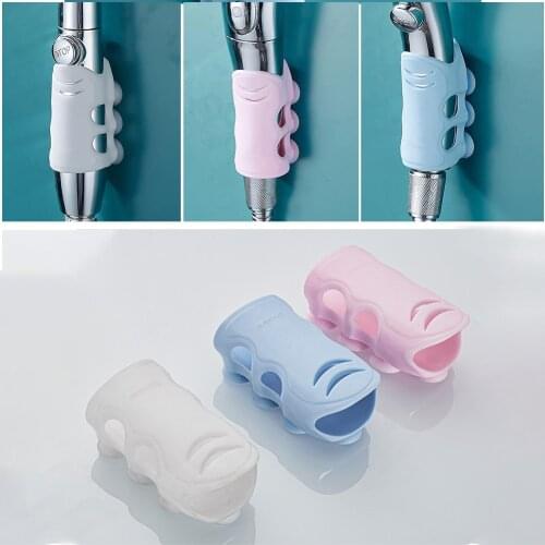 Reusable Shower Head Holder Punch-free Silicone Suction Cup Shower Bracket Bath Showerhead Stand Mount Bathroom Wall Rack Stand