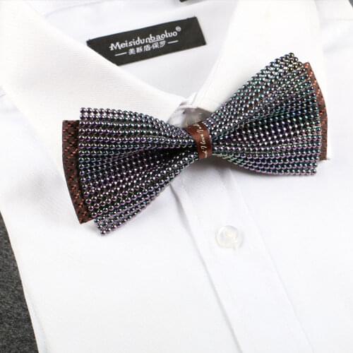 New Free Shipping fashion Mens male double gradient bow high-end dress business Korean groom wedding chic BOW tie promotion