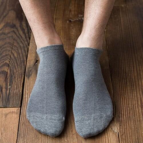 New high quality man socks Breathable Sports socks Solid Color Boat socks Comfortable combed Cotton Ankle Sock 10 pairs