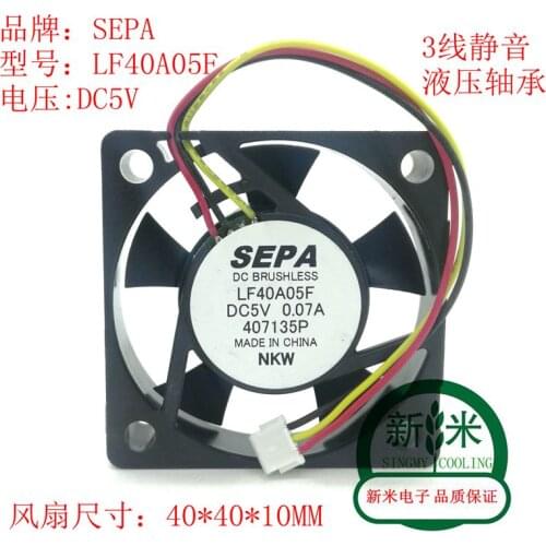 NEW SEPA LF40A05F 407135P 4010 DC5V 0.07A 3lines silence Hydraulic 4CM cooling fan