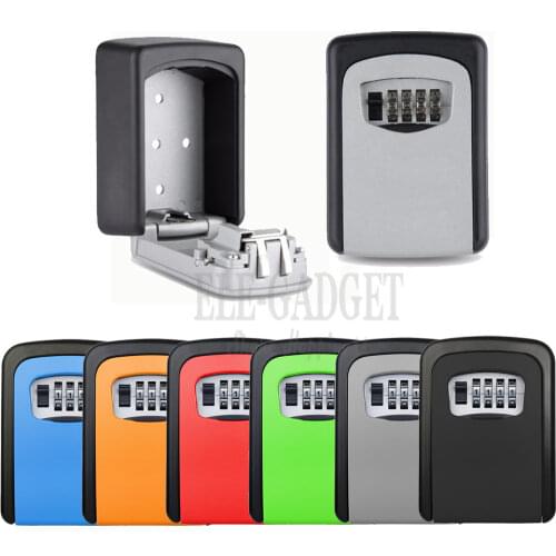 New Key Safe Storage Organizer Boxes with 4 Digit Password Spare Keys Metal Secret Organizer Box Home Office Key Hidden