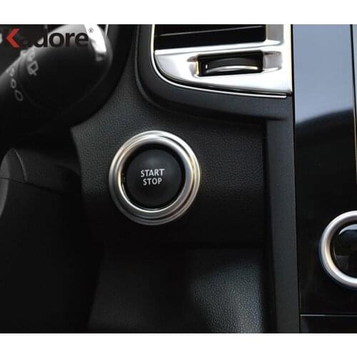 Front Engine Start Stop Button Cover Trim For Renault Koleos 2016 2017 2018 2019 2020 Stainless Steel Car Interior Accessories