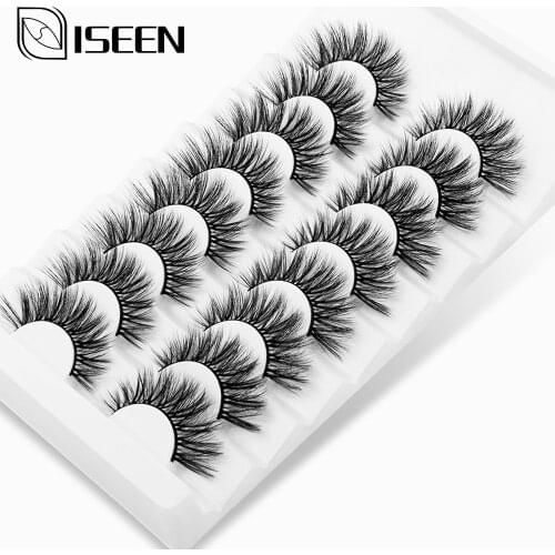 Fast Shipping 5/8/12 False Eyelashes Faux Mink Lashes Pack 3D Volume Natural Fluffy Wispies Cross False Eyelashes Makeup Tools