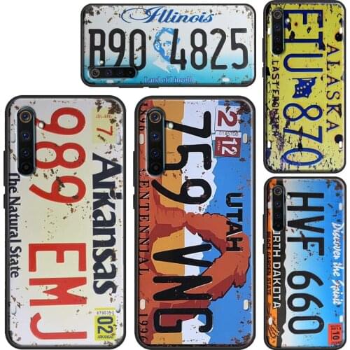 Retro Vintage License Case For Realme GT Neo Q3 6 7 8 Pro C15 C11 C3 C21 Back Cover For OnePlus 9 Pro 8 7T 8T 9R