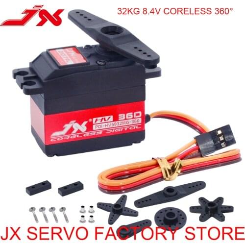 JX Servo PDI-HV5932MG 32KG 8.4V Large Torque 120 180 360 degree High Voltage Digital Standard Servo For RC Car Boat Robot Parts