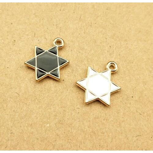 10pcs 12x16mm star charm enamel charm for jewelry making fashion earring pendant necklace and bracelet charms