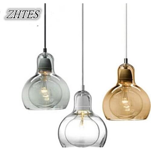 Glass hanging lights for dining room Modern Minimalist Bar Lamp Kitchen designer lighting fixtures