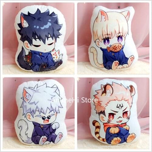 Toge Inumaki Gojo Satoru Fushiguro Megumi Yuji Itadori Anime Jujutsu Kaisen Figure Pillow Cosplay Toy Soft Plush Doll 45cm