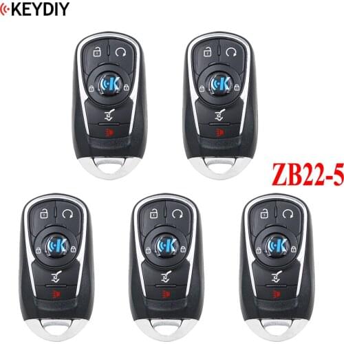 5PCS,KEYDIY Universal Smart Key ZB22-3 ZB22-4 ZB22-5 for KD-X2 Car Key Remote Replacement Fit More than 2000 Models