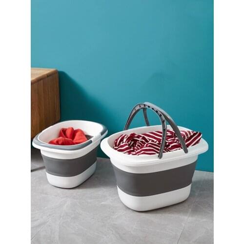 28L Household Cleaning Dirty Clothes Buckets Bathroom Foldable Laundry Basket Multifuction Outdoor Car Folding Storage Buckets