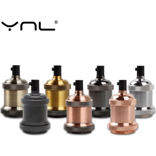 E27 Lamp Holder Vintage E26 Edison bulb Base Screw Bulb base Aluminum Light 110V 220V Socket Industrial Retro Pendant Lampholder