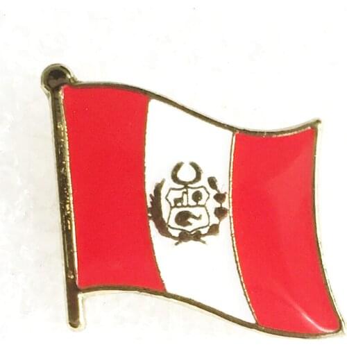 La Republica del Peru flag lapel pin badge giving gifts-Free shipping (30 pcs/lot)