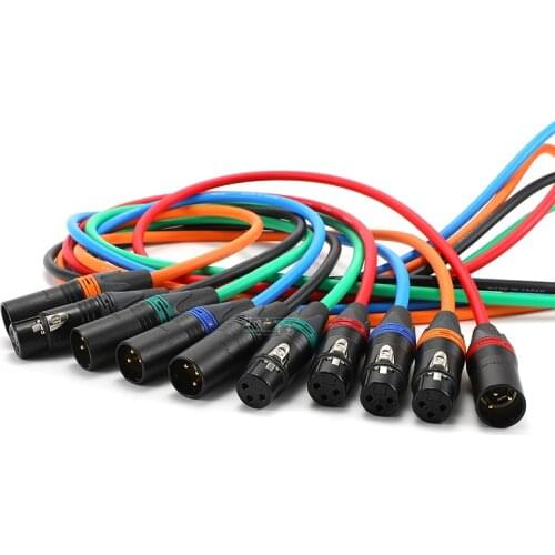 1Pcs NEUTRIK black gold-plated XLR balanced CANARE L-2T2S fever audio cable power amplifier connection NC3MXX-B HiFi