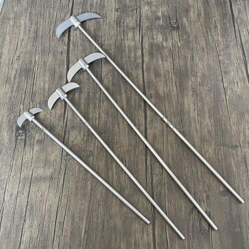 1pc stainless steel two-leaf folding crescent blade propeller crooked paddle suitable for glass flask,Used in lab mixing tools