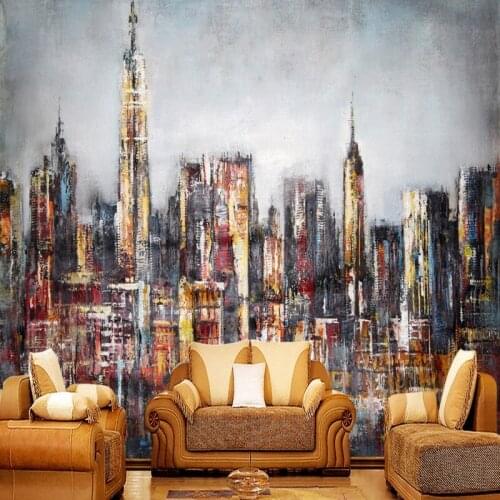 3D photo wallpaper hand painted oil paint mural living room wallpaper European American style mural restaurant wallpaper