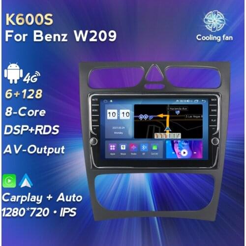 CarPlay Auto Android 11 6G+128G 8Core DSP RDS For Mercedes Benz CLK W209 W203 W463 NO DVD GPS Navigation Player SWC WIFI
