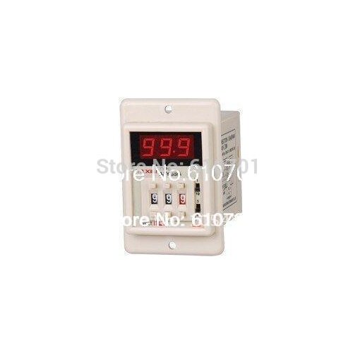 12VDC/24VDC/110VAC/220VAC/380V Digital Power On Time Delay Relay Timer 0.1s-999m LED display ASY-3SM 8 pin panel installed DPDT