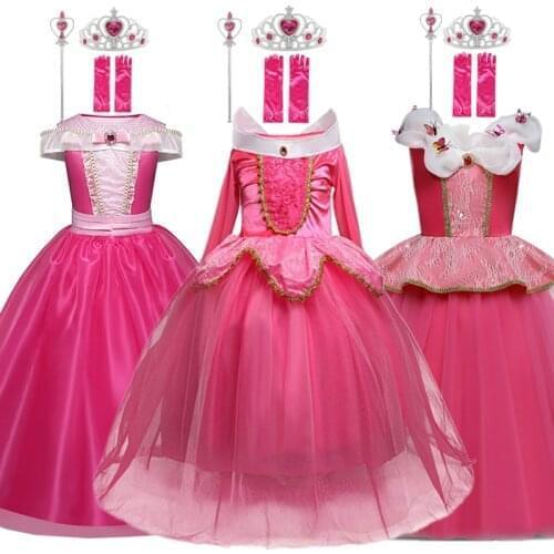 Girls Cosplay Princess Costume For Kids Halloween Carnival Party Dress Up Children Christmas Dresses Disguise Clothing
