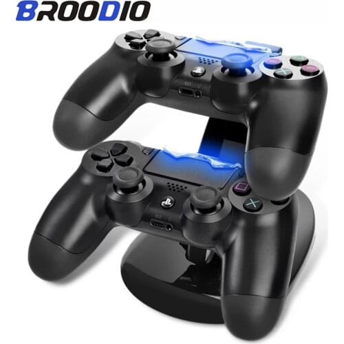 Dual USB ps 4 Charging Stand Station Cradle PS4 Controller Charger Dock LED For Sony Playstation 4 PS4 / PS4 Pro Slim Controller