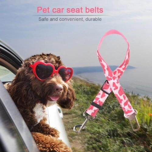 Camouflage Denim Adjustable Pet Dog Car Safety Seat Belt Restraint Lead Travel Traction Belt Puppy Car Rope