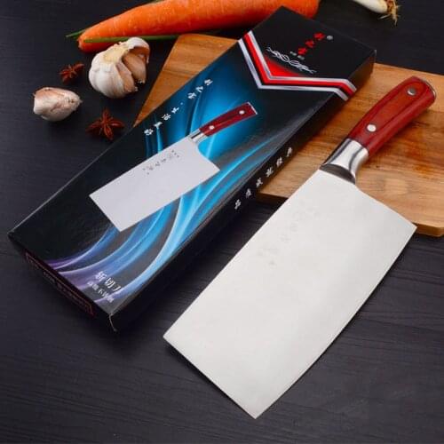 Chinese Kitchen Knife 4Cr13 High Carbon Cleaver Durable Chef Slicing Chopping Knife Ultra Sharp Blade Color Wood Handle Knives