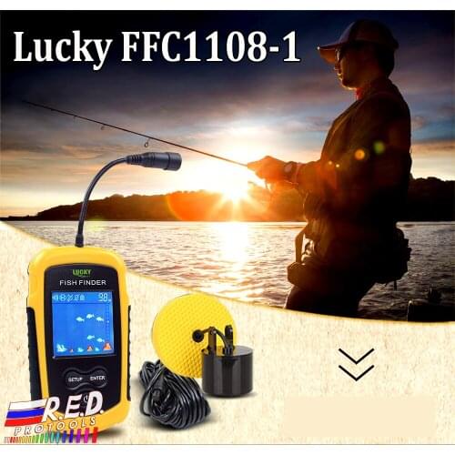 Lucky FFC1108-1 Portable Fishfinder Sonar Depth 100 M Alarm Waterproof Fishfinder TN/Anti-UV LCD color Display RUEN User Manual