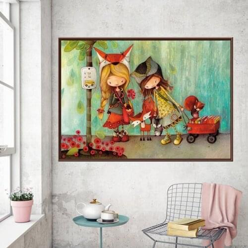 Cartoon Girls Animals 5d diy Diamond Painting Full Square/Round Rhinestone Embroidery Diamonds Mosaic Kits Cross Stitch Art Home