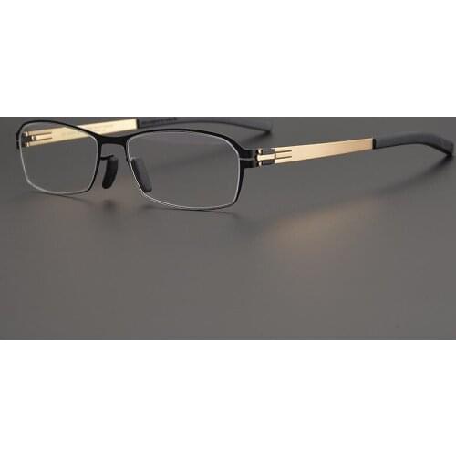 German Screw-Free Retro Personalized Glasses Frame Ultra-Thin Ultra-Light Super Elastic Thin Leg Artistic Men and Women Fashion