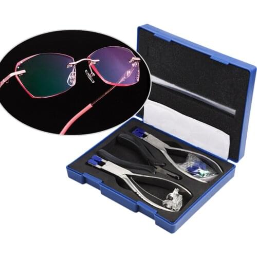 Stainless Steel Eyeglasses Plier Set Rimless Disassembly Glasses Frames Optical Tool Kit for Repair Glasses Frames