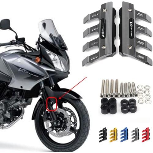 For SUZUKI V-Strom DL650 DL650XT DL 650 Motorcycle CNC Accessories Mudguard Side Protection Block Front Fender Anti-Fall Slider