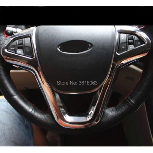 For Chery Tiggo5 2014 2015 2016 2017 Car ABS Chrome Steering Wheel Interior Kit Switch Trim Cover Frame Car Styling Accessories