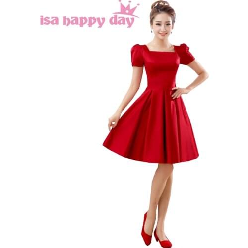 Fuschia bridesmaids blue junior bridesmaid party dresses bridemaids juniors knee length formal short sleeves sleeve dress B656