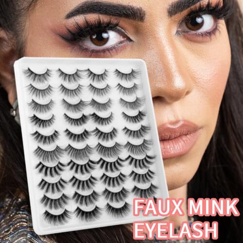 SEXYSHEEP 5/18/20 Pairs Mink Lashes Faux Eyelashes Mink False Eyelashes Dramatic Volume Lashes Eyelash Extension for Makeup