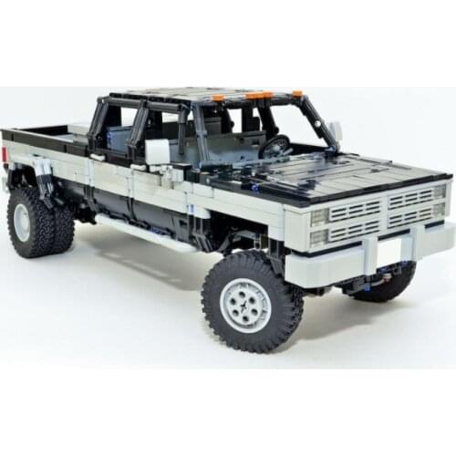 Technology building block mechanical gear MOC-26919 Silverado roadster remote control assembly toy boy gift