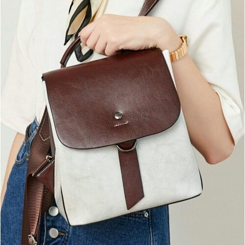 THREEPEAS Women Real Leather Backpack Designer Shoulder Bags Women Back Pack School Bags For Teenage Girls Mochila Feminina