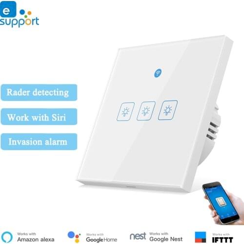 EWeLink Smart Wall Switch With Radar Motion Sensor Light Switch Motion detector APP Wireless Control Alexa Compatible Homekit