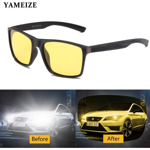 YAMEIZE Night Vision Glasses Polarized Sunglasses Driver Goggles Anti-glare Driving Glasses Protective Gears Car Accessries Gafa