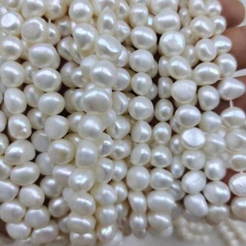 DIY pearl beads 37 CM,9-10 mm baroque natural pearl AAA high luster 100% nature freshwater pearl in strand