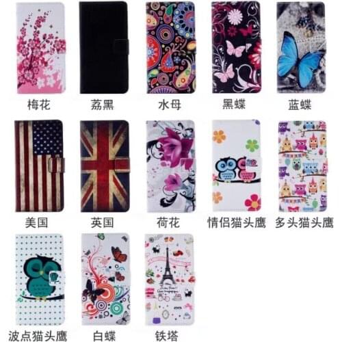 100pcs/lot Flower Butterfly pattern leather Stand Case For Huawei Mate 10 Pro