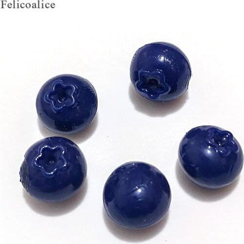 100pcs Soft Cherry Blueberry Fruit Slime Charms Additives Supplies Kit DIY Slime Accessories Filler For Fluffy Clear Clay